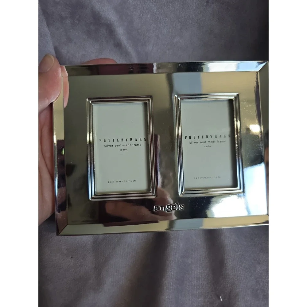 POTTERY BARN, SILVER SENTIMENT FRAME, 